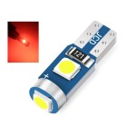 Led bulb 3 smd 3030 socket T5, red color, for dashboard and center console